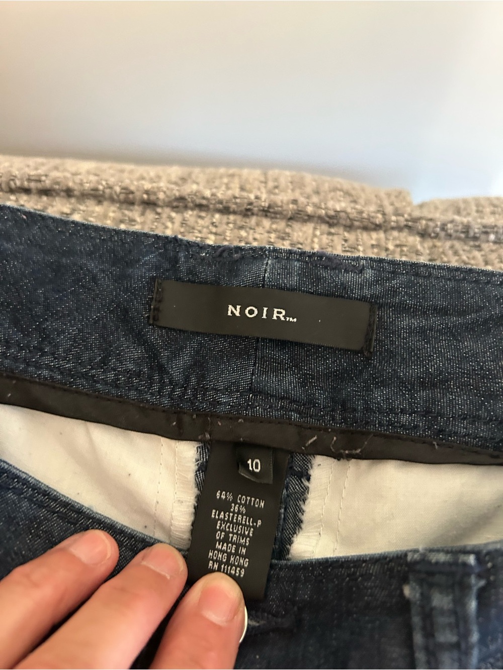blanc noir Dark Indigo Wide-Leg Flare Jeans